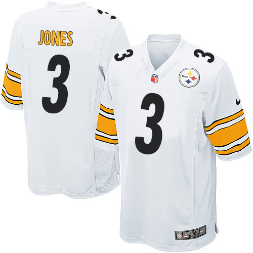 Men's Game Landry Jones Nike Jersey White Road - #3 NFL Pittsburgh Steelers